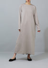 SY019OP / Boxy Line Long Dress　GRAY BEIGE【翁安芸さん×SYNE TOKYO】