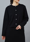 SY016CD / Button Cardigan　BLACK【翁安芸さん×SYNE TOKYO】